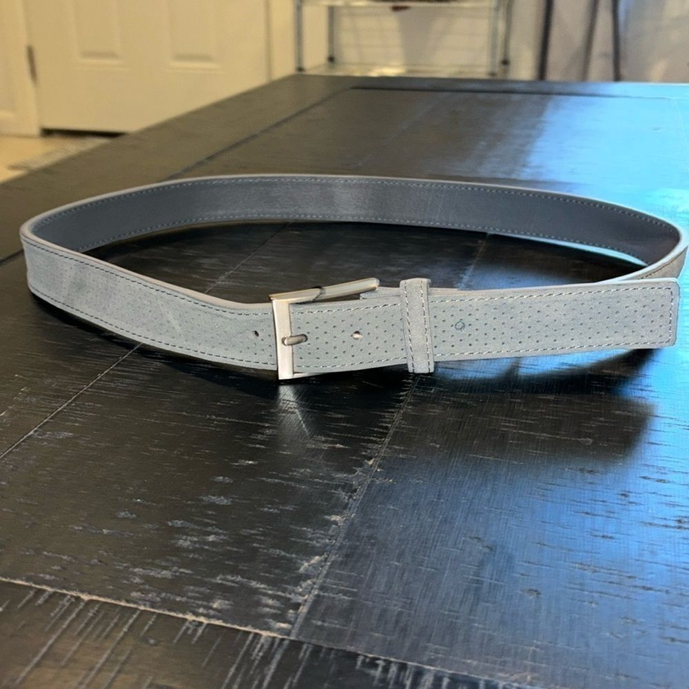 NWT PX Clothing Gray Men’s Leather Belt Size 40​​​​​​